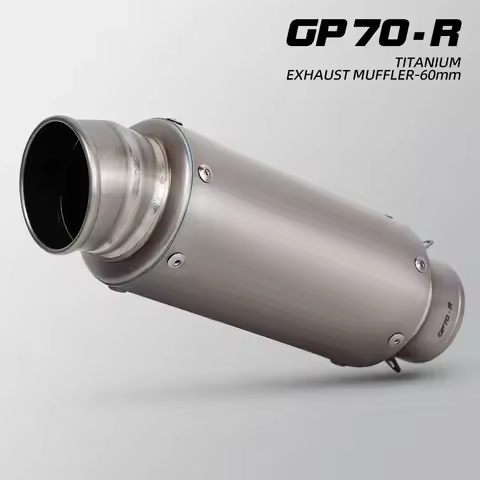 60MM Universal Motorcycle Exhaust Muffler For R3 GY6 R1 GSXR125 FZ6 MT07 Z125 Z250 Z650 CBR250RR CRF