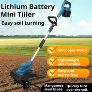Household Lithium Battery Micro-Tiller Foldable rotary tiller Small Household Electric Tiller