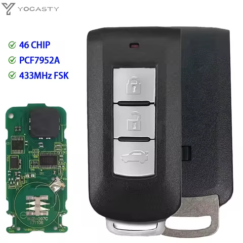 YOCASTY G8D-644M-KEY Remote Key Smart Card PCF7952A Chip 433MHz FSK For Mitsubishi ASX Lancer Outlan