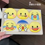 Funny emoji Package Post Cute Funny emoji Bangs Stickers Girl Heart High-Appearance Side Broken Hair