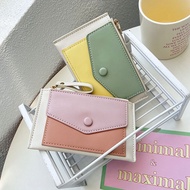 Contrast Color Wallet Card Holder Cute Mini Simple Korean Version Fresh and Sweet Women Coin Purse