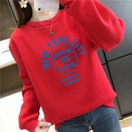 [AMYGO] Sweatshirt Woman Oversized Sweatshirts Women Plus Size Women Lengan Panjang Muslimah Baju Perempuan Lengan Pendek Crop Top