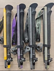 DAISHANG 登山杖 140g超輕3K碳纖維折疊登山杖可調節越野杖  12mm纖細杖身 30cm 收納金屬卡扣