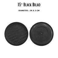 {ON SALE} 15" BLACK BILAO/BLACK BILAO/BLACK PLASTIC BILAO/PLASTIC BILAO/38X38X3CM PLASTIC BILAO