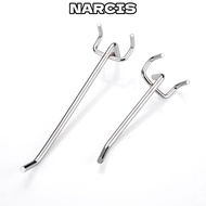NARCIS Display Hooks, Silver Pegboard Hooks, Panel Retail Shop Peg