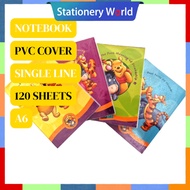 [CLEAR STOCK] Notebook Single line Cute Cartoon PVC Cover A6 120's | Barang Sekolah Cute | Buku Nota