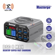 MASTERGO DSC 8 MAX CHANGER 120W DESKTOP SUPER FAST CHARGING STATION - DUAL GaN 8 PORT & WIRELESS CHA