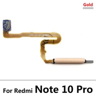 เครื่องสแกนลายนิ้วมืออะไหล่สายเคเบิ้ลแบบยืดหยุ่นสำหรับ Xiaomi Redmi Note 10 Pro Touch Sensor ID ปุ่ม Home