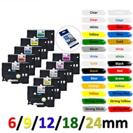 6/9/12/18/24mm 231 S231 TZe-241 TZe-221 TZe-251 Label Tape TZe231 12MM Compatible for Brother Printe