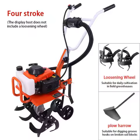 Gasoline Micro Cultivator Agricultural Garden Tools Gasoline Multi-function Minitype Rotary Tiller M