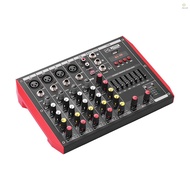 D6 Portable 6-Channel Mixing Console Mixer 7-band EQ Built-in 48V Phantom Power Supports BT Connecti