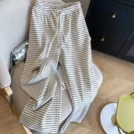 tracksuit seluar tracksuit perempuan tracksuit woman Korean-Style Fleece Wide-Leg Pants - Autumn/Win