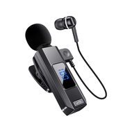 Yueer ไมโครโฟนหูฟังบลูทูธ 2-in-1แบบคลิปคอปกน้ำหนักเบาไมโครโฟนเสียงแบบดั้งเดิมลดเสียงรบกวนได้สองโหมด