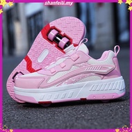 Hot sale！！！ 30-40 LED Double Roller Skate Shoes Women Men Automatic Luminous Sneakers roller shoes k