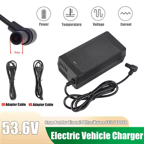 53.6V 2A Lithium Battery Charger 9mm Port Compatible with Xiaomi Electric Vehicle 4 Ultra, 4 Pro 2nd