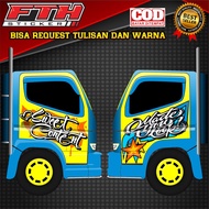 Hologram Truck Side Door Cutting Decal Sticker Truck Side Window Sticker Canter Truck Sticker