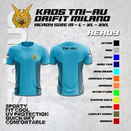 Kaos TNI AU / Kaos TNI AU Bahan Dryfit Milano Premium / Kaos Jersey Tni Au