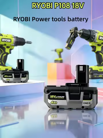 New Original RYOBI 18V Lithium Battery for P104 P107 P108 ONE+ System 4.0/6.0Ah High Power No Memory