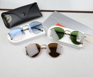 Ray Ban雷朋偏光漸層圓形金屬太陽眼鏡RB3637 尺寸53-21-140 太陽眼鏡