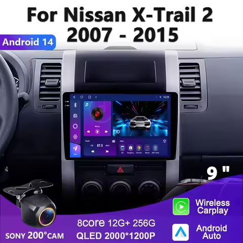 2K Incell Screen Android 14 For Nissan X - Trail X Trail 2 T31 2007 - 2015 Car Radio Multimedia Vide