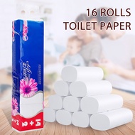 16 Rolls Natural Wood Pulp Toilet Paper 4Ply Bulk Tissue Bathroom Soft Papers