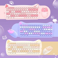 Ferris Hand MOFII Wireless 2.4G Keyboard Mouse Set Cute Meow Cute Mini Color Wireless Keyboard Mouse