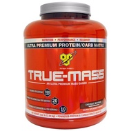 BSN, True-Mass, Ultra Premium Protein/Carb Matrix, Chocolate Milkshake, 5.82 lbs (2.64 kg)