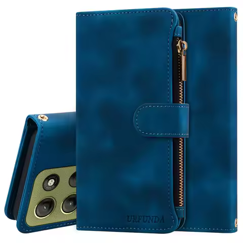 G17/G17 Power Case For Motorola G17 Case Book Flip Wallet Cover For Motorola Moto G17 Power Case Zip