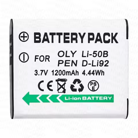 LI-50B Camera Battery 3.6V 680mAh RechargeableSuitable for Olympus phase battery CNP-150 D-LI92 DB-1