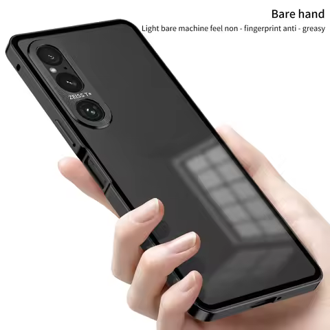 Luxury Metal Frame Lens Protection Matte Shockproof Phone Case For Sony Xperia 1 IV Xperia 1 V Xperi