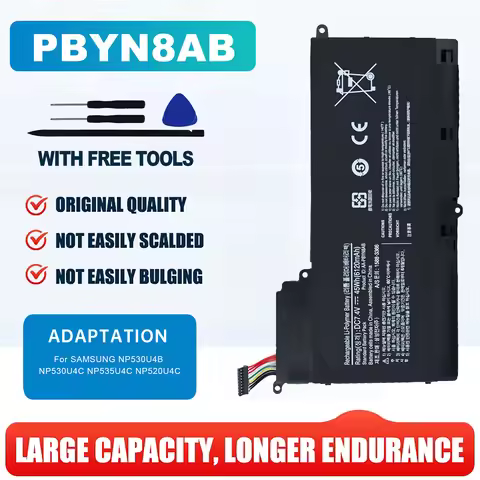 New AA-PBYN8AB Laptop Battery For SAMSUNG NP530U4B NP530U4C NP535U4C NP520U4C