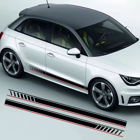 Car Door Sticker Side Skirt Graphics Racing Stripes Auto Accessories For Audi A1 8X GB GBA Sportback