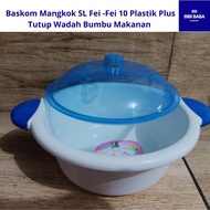 Plastic Basin Bowl Dough Plus Lid Food Spice Container SL Fei 10