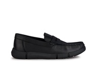 GEOX Men U Adacter Leather Loafers - Black U3546A-00046-C9999S3