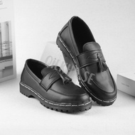 Docmart office college slip-on loafers black men's women's casual shoes Docmart