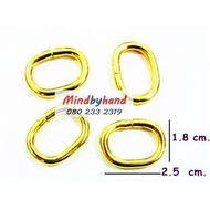 Oval Ring Gold Color Size 2.5 Cm. (70182)