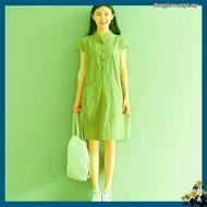 LAHSTORE turtleneck sleeveless dress with side pockets DS05 (Cream White, Light Moss, Earth Orange)