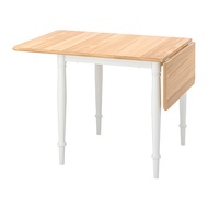 DANDERYD 折疊桌, 實木貼皮, 橡木/白色
