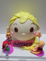 Elsa,貝兒,茉莉,白雪,寶貝.....公主造型扑扑蛋糕