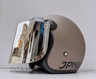 Helm bogo jpn Original Classic paket kaca datar dan kaca Cembung-Helm bogo polos Wanita Pria