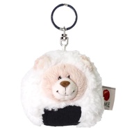[Niki] Keychain Love Bear Onigiri 8cm Bear Plush Toy White W8×D8×H8cm