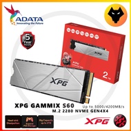 ADATA SSD M.2 Gen4 GAMMIX S60 NVMe PCIe Gen 4x4 M.2 2280 SSD XPG (512GB/1TB/2TB)