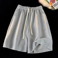 [Luxiangnan] Shorts Wide-Leg 5-Point Pants Women Jogging Girls Sports Casual Large Size Five-Point