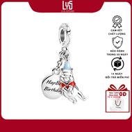 S926 Silver Charm Winnie the Pooh Birthday Dangle 1614