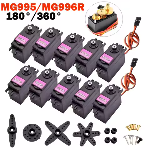 MG996R MG995 Servo Motor 180 360 JR Steering Rotation MG 996 High Speed Torque Metal Gear for RC Car