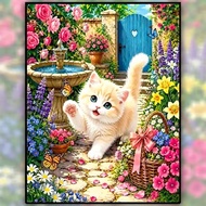 Flower Cat Diamond Painting Material Semi-finished Product Full Diamond 2026 New Style Cute Cat Diam
