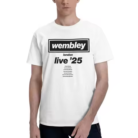 Oasis Live 2025 Tour T Shirt Summer Wembley Stadium London Harajuku T Shirts Men Cotton Oversized To