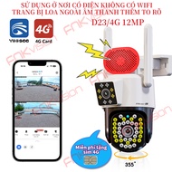 [Fnkvision]Camera YooSee 2 Mắt 4G Camera sử dụng sim 4G kết nối KHÔNG CẦN WiFi Độ Phân Giải 12MP