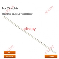 for 2pcs/set led backlight Sony KD-65X8500F KD-65X8566F strip light ST0650A68_64/ST0650AB9_64LED pxc