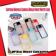 Infinix Note 8 10 Pro Hot 11 Play (Captain America Camera Slide Shield Protect Matte Hard Case)